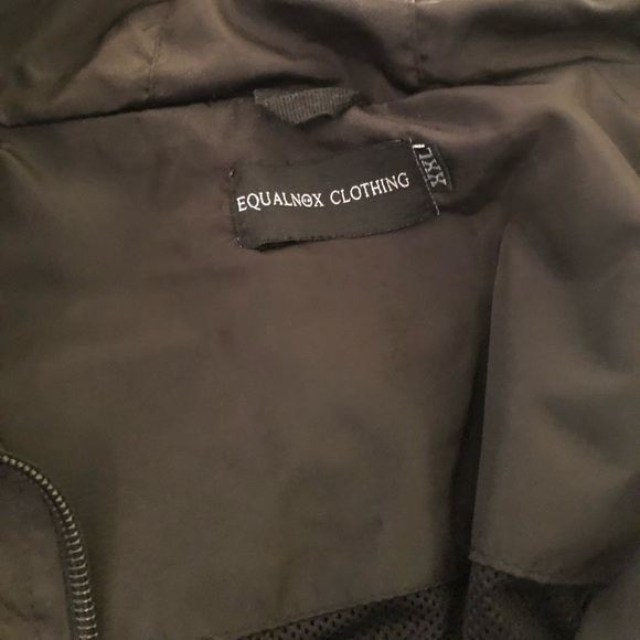 Equalnox Clothing Co Windbreaker hoodie black white size XXL - Picture 5 of 11